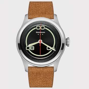 Полевые часы Classic Retro Arrow Pilot Watch Мужские Механические часы-ранец с ручным заводом, корпус из светящейся нержавеющей стали Merkur 38 мм